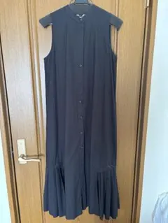 ZARA バンドカラーノースリーブシャツワンピース
