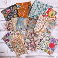 はぎれ　インド刺繍リボン　アソート　パック　NO 140