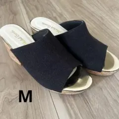 ブラック サンダルM 23cm レディース
