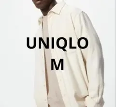 【M】UNIQLO　フランネルシャツ　オフホワイト