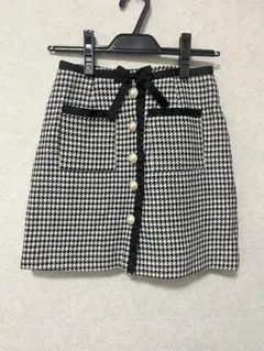 美品☆千鳥格子柄タイトスカート