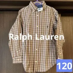 ラルフローレン チェック長袖シャツ　サイズ5 120cm