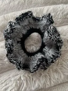 ハンドメイド　毛糸　シュシュ