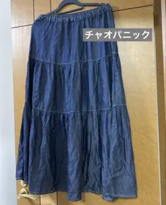 薄手　ロングデニムスカート