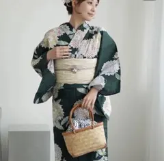 utatane 浴衣・帯セット 変わり織り浴衣ピンクベージュとグレーの