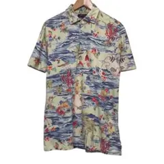 美品　POLO ラルフローレン 半袖ポロシャツ　アロハ柄　フラダンス　M