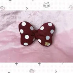ディズニーランド ミニーちゃん 大きいリボンヘアゴム