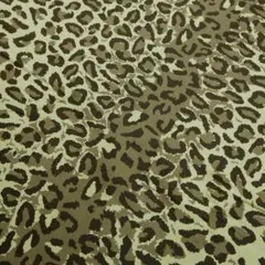幅110×50cm●大人の豹柄 ヒョウ柄 レオパード オリーブゴールドベージュ＊
