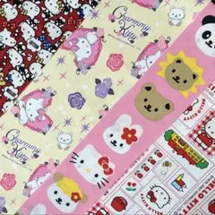 平成レトロ サンリオ ハローキティ チャーミーキティ はぎれ 生地セット