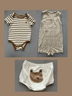 Gap ベビー ロンパース 3点セット クマ柄のサムネイル