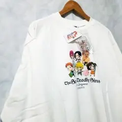 【新品】【送料無料】【L】【訳あり品】七つの大罪 トレーナー レディース 白色