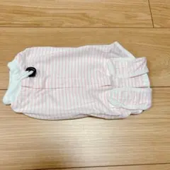 미사용 수술후 옷 고양이 애완동물 수술후복 피부보호 상처방지 스트라이프 핑크