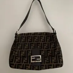 Fendi FFロゴ ショルダーバッグ ブラウン/ブラック