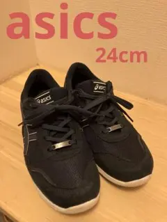 asicsスニーカー24cm紺色のサムネイル