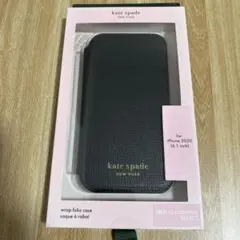 新品kate spade iPhone 12/ 12pro手帳型ケース ブラック
