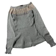 【美品】アルマーニエクスチェンジ　長袖　リブニット　セーター　ロゴ入り　ラメ仕様