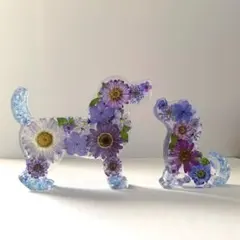 固まるハーバリウム♡犬の親子のサムネイル