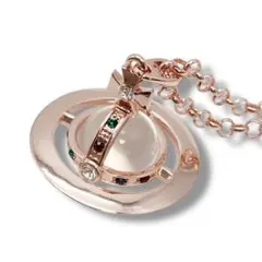 ヴィヴィアンウエストウッド ネックレス オーブ ラインストーン ピンクゴールド