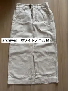 美品 archives　ホワイトデニム タイトスカート 春服のサムネイル