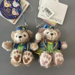 新品　ダッフィー　シェリーメイ　ぬいぐるみキーホルダー　15周年