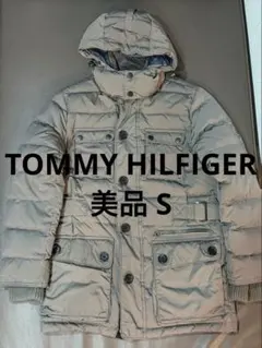 美品 TOMMY HILFIGER ダウンジャケット フード付 正規品 S 防寒