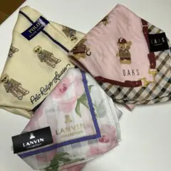 ハンカチセット Polo Ralph Lauren Lanvin DAKS