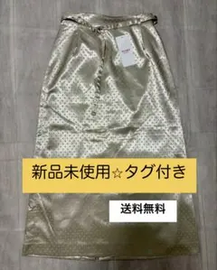 新品タグ付⭐︎BEAMS HEARTビームス ハート ドット柄サテンロングスカートのサムネイル