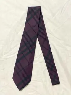 バーバリー ネクタイ ノバチェック チェック柄 ノヴァチェック パープル 系