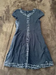 Bebe 黒 半袖 Aラインワンピース