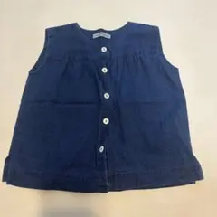ユナイテッドアローズ DENIM ラッフルクルーネック ノースリーブ 