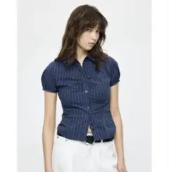 【新品】MOUSSY SHORT SLEEVE FIT シャツのサムネイル