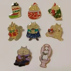 猫　ネコ　ピンズ　ピンバッジ　バッチ　ポタリングキャット　吉沢深雪　まとめて