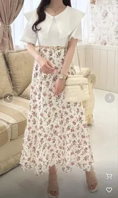 【夏物特価！】apres jour 花柄ドッキングワンピース　Mサイズ　可愛い