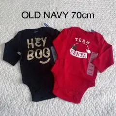 OLDNAVY ロンパース 赤 黒 2枚セット 3～6M
