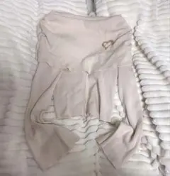 SALON by Chico ベージュ オフショル クロップドニットブローチ付き