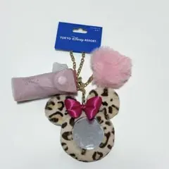 ディズニー ミニー リップケース ミラー ヒョウ柄 レオパード