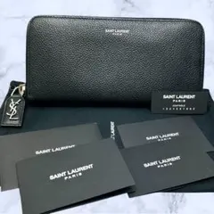 美品　SAINT LAURENT サンローラン レザー 長財布　ランドファスナー
