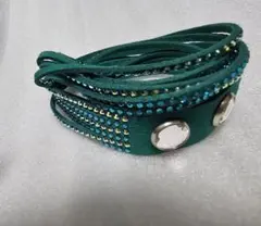 SWAROVSKI デラックス バングル グリーン ブレスレット