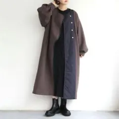 notch. キルティング配色コート　Mのサムネイル