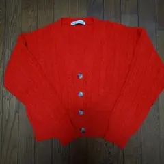 ★ZARA♡レッド♡ケーブルニット♡カーディガン★