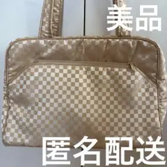 NaRaYa ナラヤ　トートバッグ シャンパンゴールド チェック柄のサムネイル