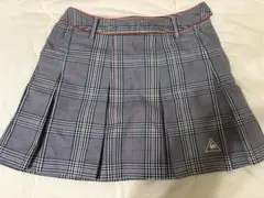 ルコックスポルティフ ゴルフ スカート レディース 7号 プリーツ チェック柄