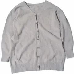 スナイデル　フォックス混　ウールニットカーディガン　ゆったり大きめ　羽織