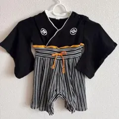 黒ストライプ着物風ベビー服