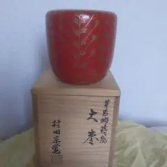 茶道具　棗　大棗　芽張柳蒔絵　村田宗覚　作　表千家　裏千家　【匿名配送】