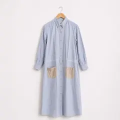 Hug O War シャツワンピース ストライプ ロング丈のサムネイル
