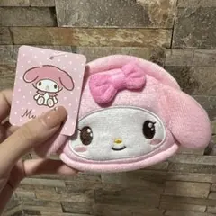 【タグ付き】マイメロディ　ミニフェイスポーチ My Melody 　キーホルダー