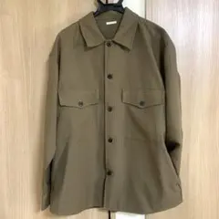 GU CPOシャツ オーバーサイズ 千鳥格子 ボタンアップ 長袖シャツ　XL