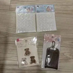 お名前シール・クマのワッペンセット