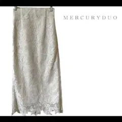 MERCURYDUO マーキュリーデュオ レース柄　ケミカルレースタイトスカート